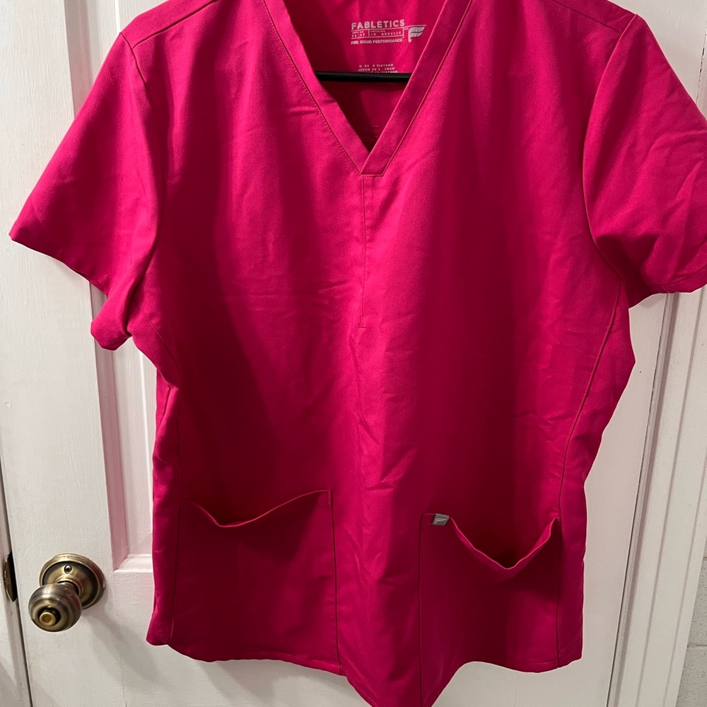 Fabletics Fuscia Scrub Jogger Set - image 2